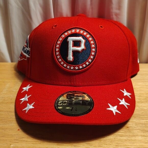 New Era ALL STAR GAME Pittsburgh Pirates Fitted 7 5/8 Red Hat - New - Picture 1 of 9